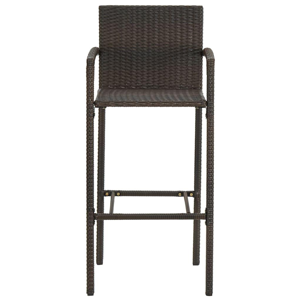 9 Piece Garden Bar Set Brown