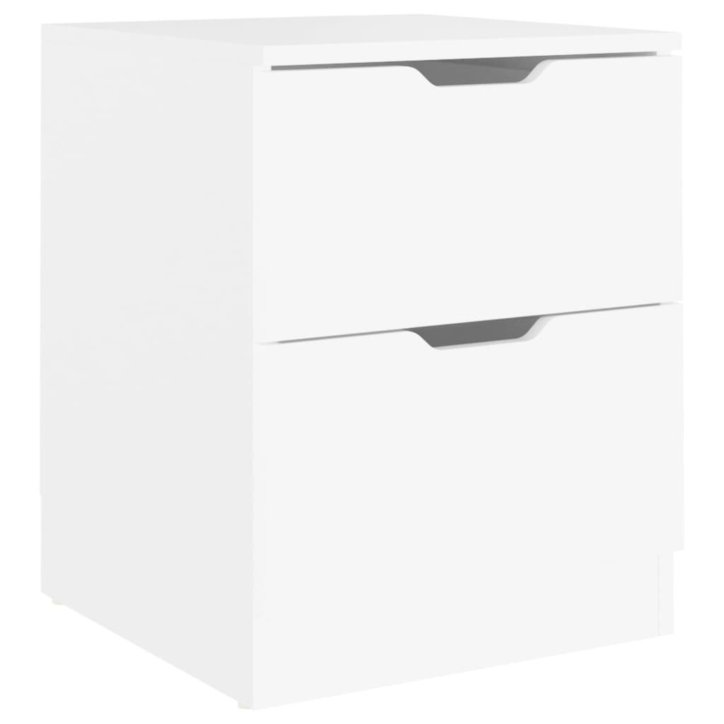 Bedside Cabinet White 40x40x50 cm Engineered Wood
