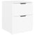 Bedside Cabinet White 40x40x50 cm Engineered Wood