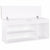 Shoe Bench with Cushion White 104x30x49 cm Engineered Wood