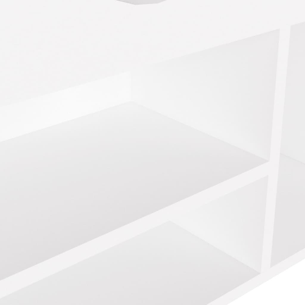 Shoe Bench with Cushion White 104x30x49 cm Engineered Wood