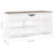 Shoe Bench with Cushion White 104x30x49 cm Engineered Wood