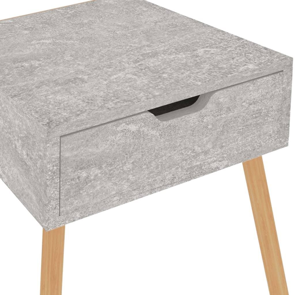 Bedside Cabinets 2 pcs Concrete Grey 40x40x56 cm Engineered Wood