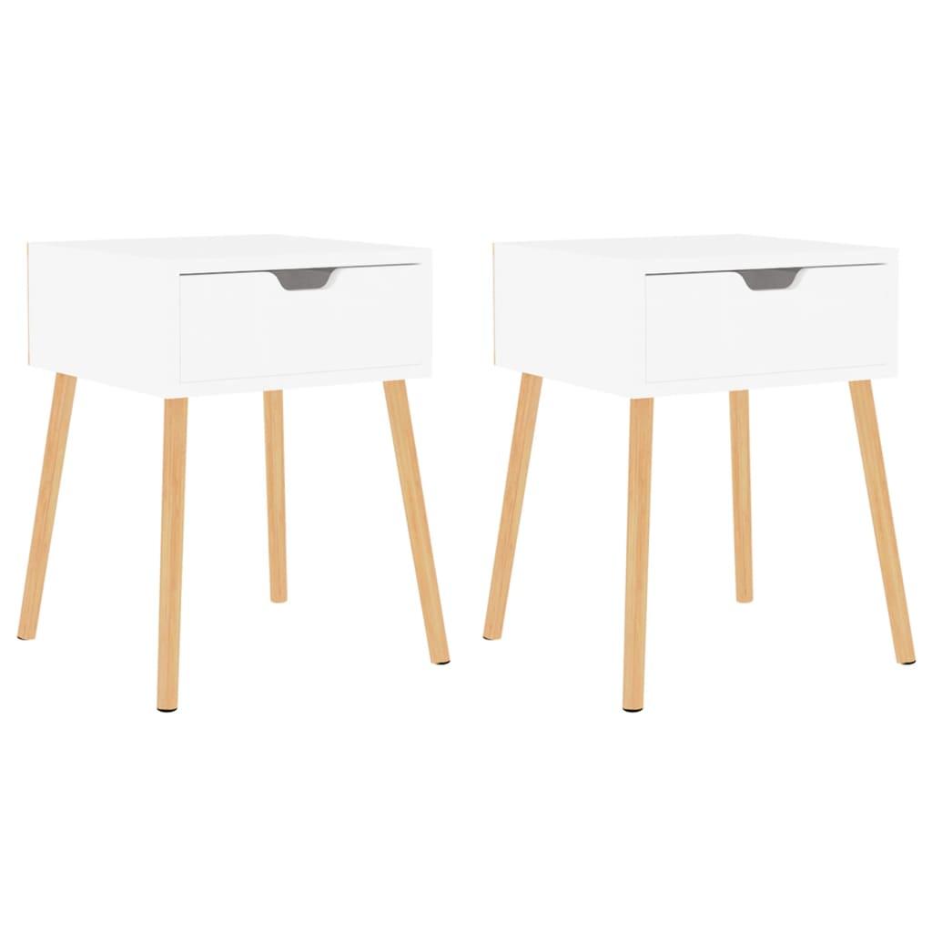 Bedside Cabinets 2 pcs High Gloss White 40x40x56 cm Engineered Wood