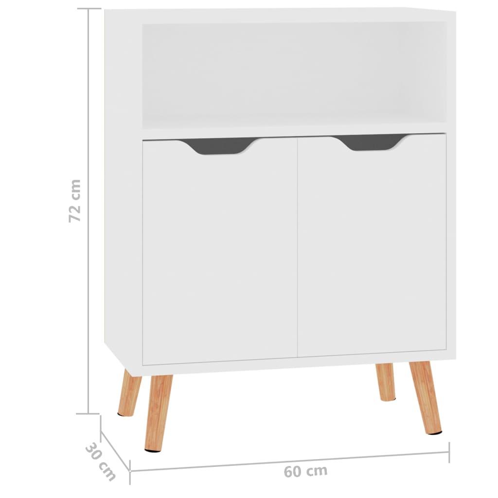 Sideboard White 60x30x72 cm Engineered Wood