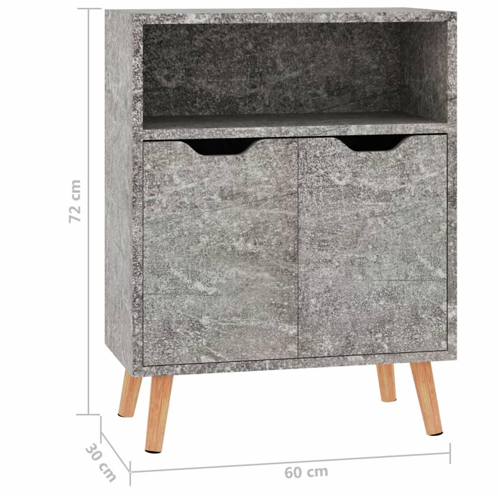 Sideboard Concrete Grey 60x30x72 cm Engineered Wood