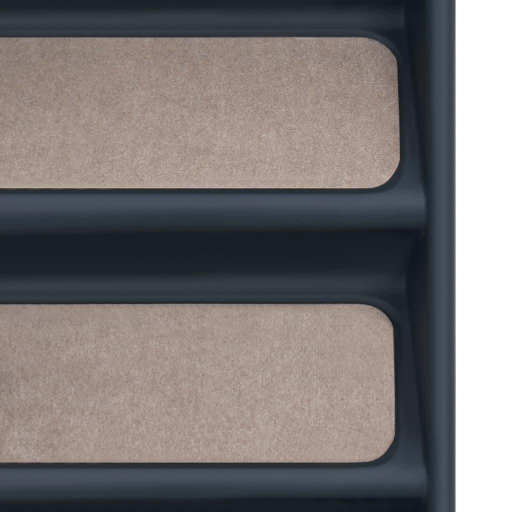 Folding 4-Step Dog Stairs Dark Grey