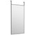 Door Mirror Black 40x80 cm Glass and Aluminium
