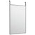 Door Mirror Black 50x80 cm Glass and Aluminium