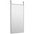 Door Mirror Black 50x100 cm Glass and Aluminium