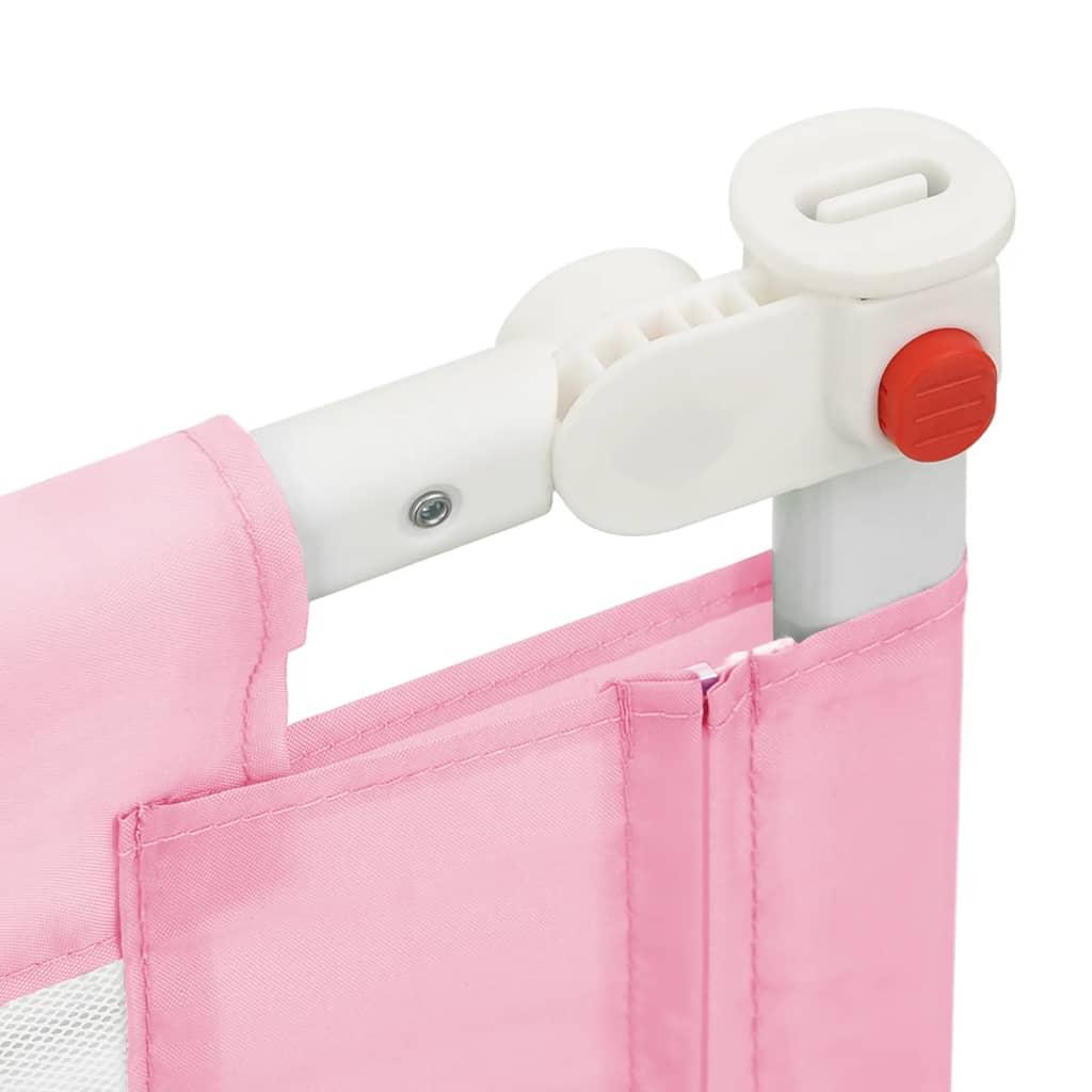 Toddler Safety Bed Rail Pink 180x25 cm Fabric