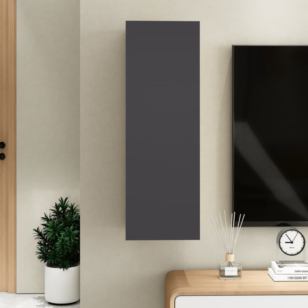 TV Cabinet Grey 30.5x30x90 cm Engineered Wood