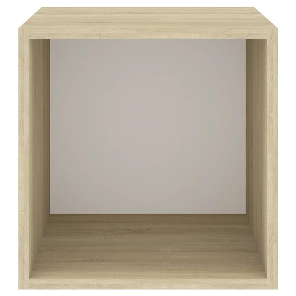 Wall Cabinets 2 pcs White and Sonoma Oak 37x37x37 cm Engineered Wood
