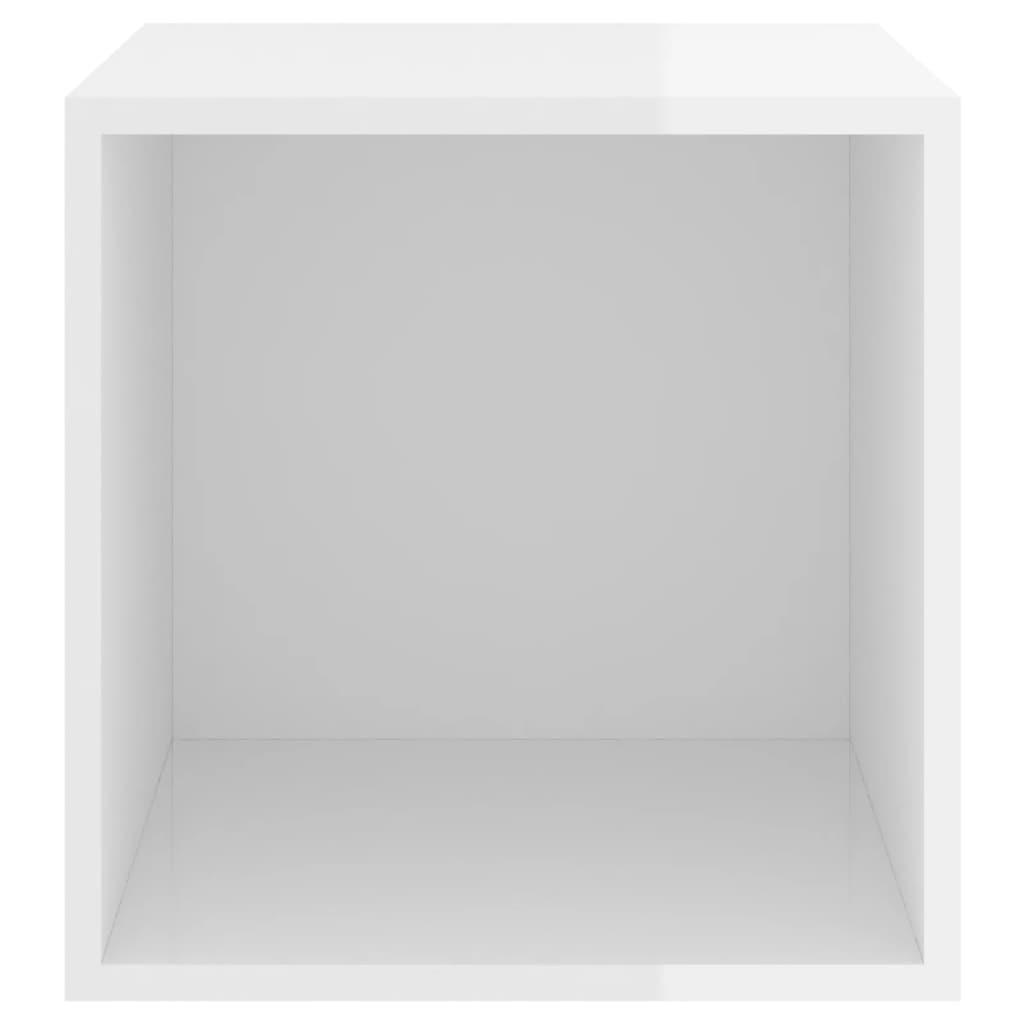 Wall Cabinet High Gloss White 37x37x37 cm Engineered Wood