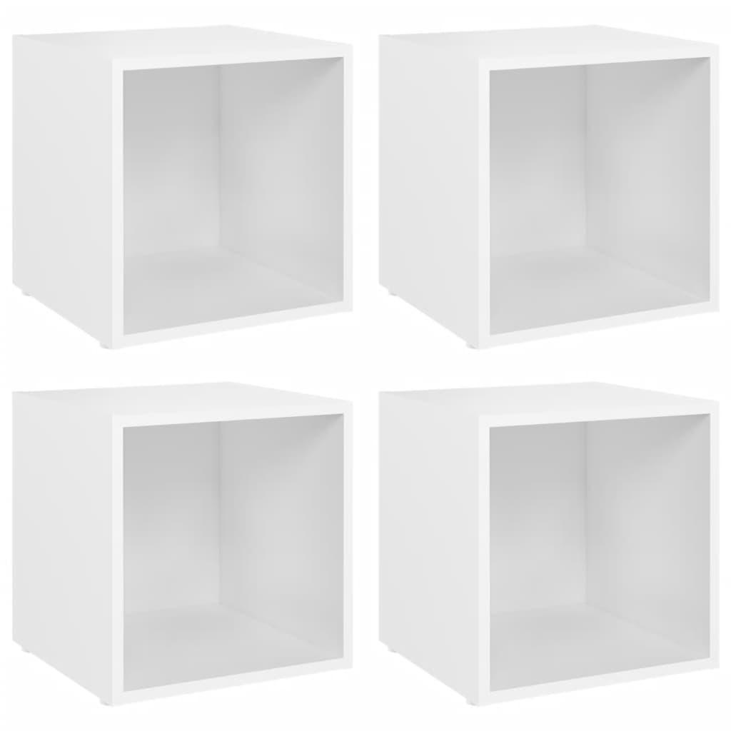 TV Cabinets 4 pcs White 37x35x37 cm Engineered Wood