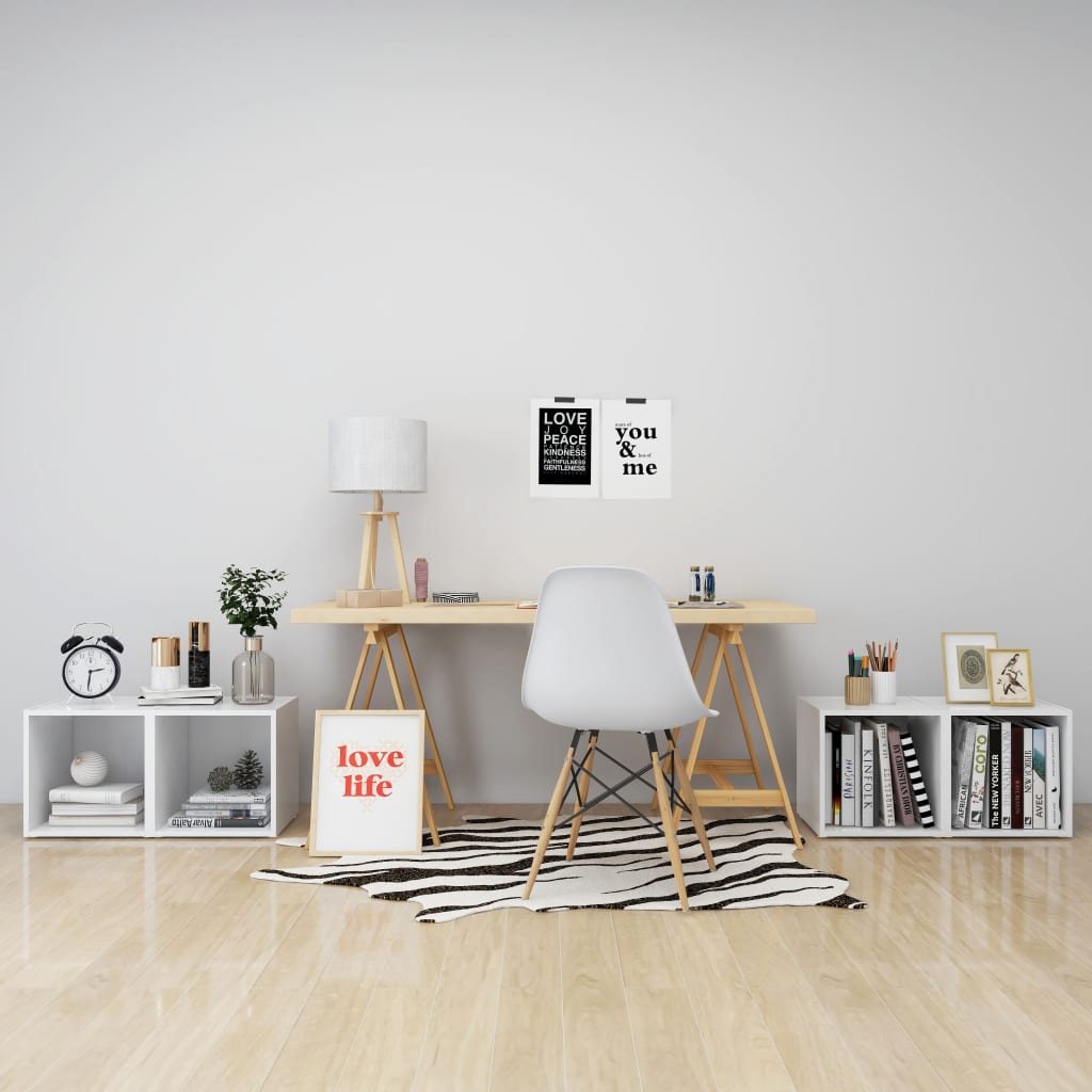 TV Cabinets 4 pcs White 37x35x37 cm Engineered Wood