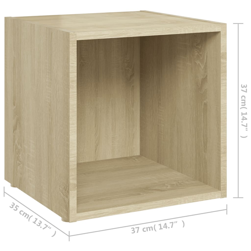 TV Cabinets 4 pcs Sonoma Oak 37x35x37 cm Engineered Wood