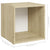TV Cabinets 4 pcs White and Sonoma Oak 37x35x37 cm Engineered Wood