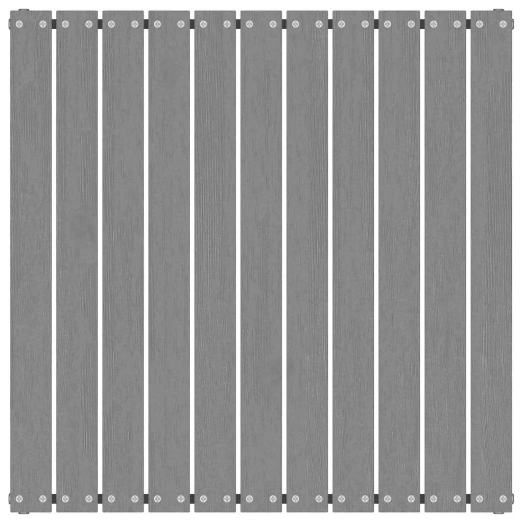 Garden Footstool with Cushion Grey Solid Pinewood