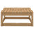 Garden Footstool with Cushion Honey Brown Solid Pinewood