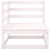 Garden 2-Seater Sofa with Cushions White Solid Pinewood
