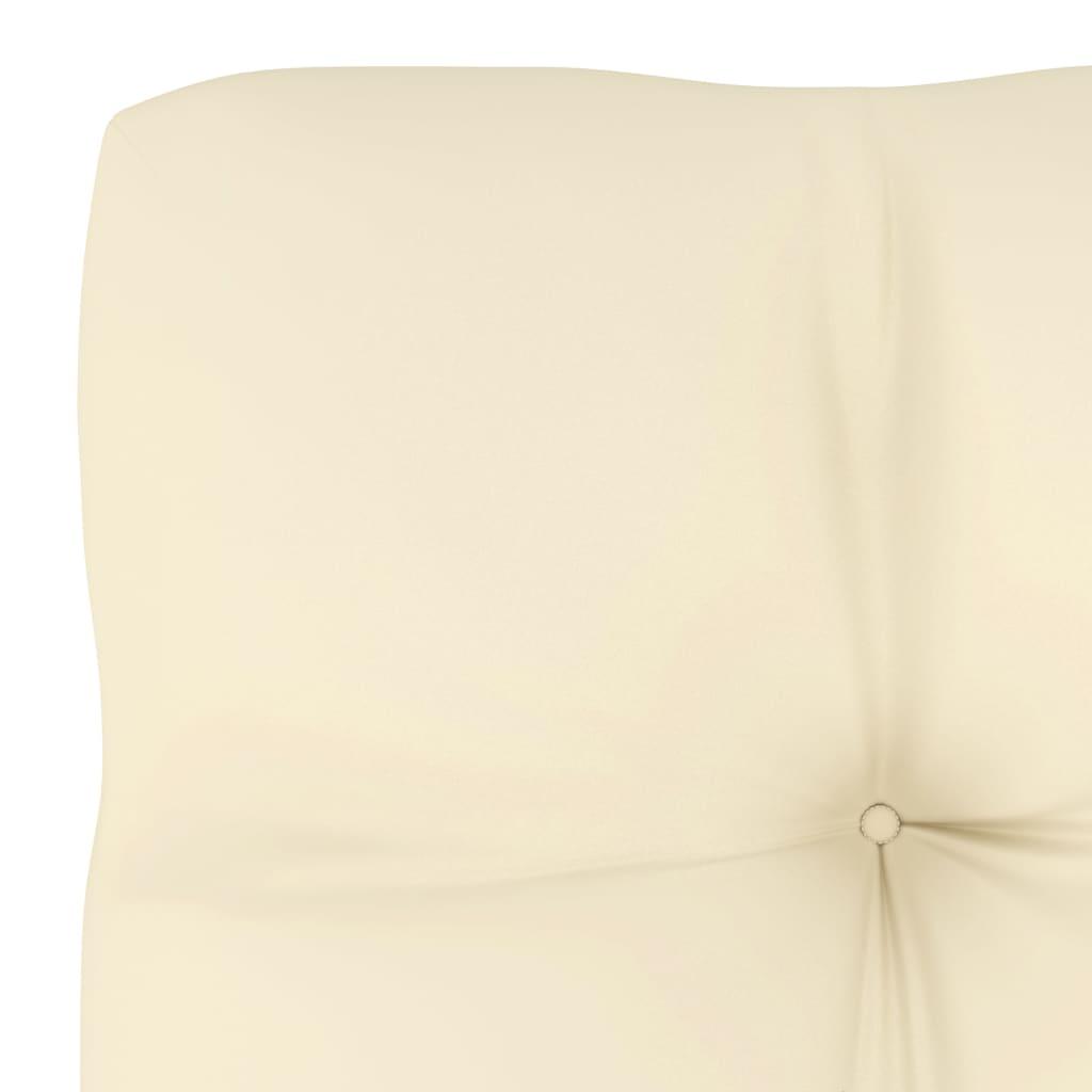 Garden Middle Sofas with Cream Cushions 2 pcs Solid Pinewood