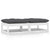 Garden Footstools with Cushions 2 pcs White Solid Pinewood