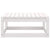 Garden Footstools with Cushions 2 pcs White Solid Pinewood