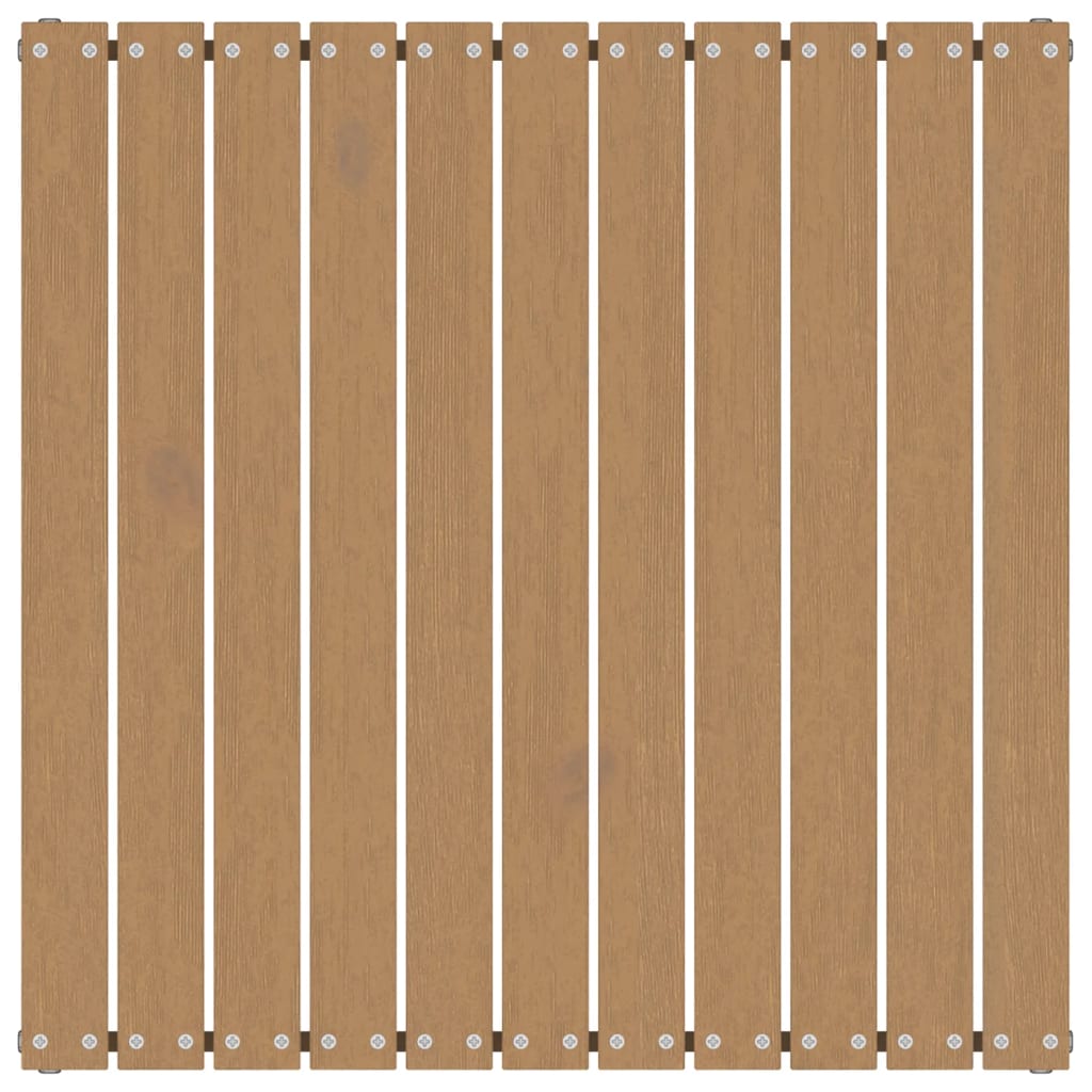 Garden Footstools with Cushions 2 pcs Honey Brown Solid Pinewood