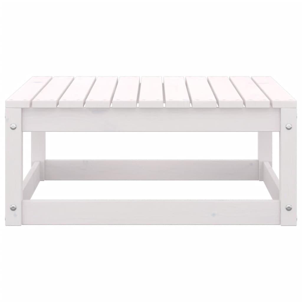 2 Piece Garden Lounge Set with Cushions White Solid Pinewood