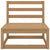 2 Piece Garden Lounge Set with Cushions Honey Brown Pinewood