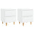 Bed Cabinets with Solid Pinewood Legs 2 pcs White 40x35x50 cm