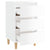 Bed Cabinets & Wood Legs 2 pcs High Gloss White 40x35x69cm