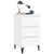 Bed Cabinet with Metal Legs 2 pcs White 40x35x69 cm