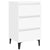 Bed Cabinet with Metal Legs 2 pcs White 40x35x69 cm