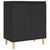 Sideboard with Solid Wood Legs Black 60x35x70 cm Engineered Wood