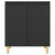 Sideboard with Solid Wood Legs Black 60x35x70 cm Engineered Wood