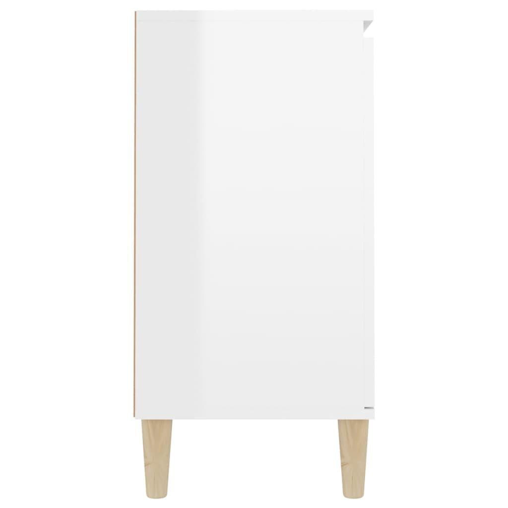 Sideboard High Gloss White 101x35x70 cm Engineered Wood