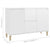 Sideboard High Gloss White 101x35x70 cm Engineered Wood