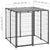 Dog Kennel Black 110x110x110 cm Steel