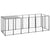 Dog Kennel Black 330x110x110 cm Steel