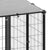 Dog Kennel Black 330x110x110 cm Steel