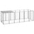 Dog Kennel Silver 330x110x110 cm Steel