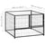 Dog Kennel Black 100x100x70 cm Steel