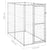 Outdoor Dog Kennel Galvanised Steel 110x220x180 cm