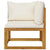 2-seater Garden Bench with Cream White Cushions