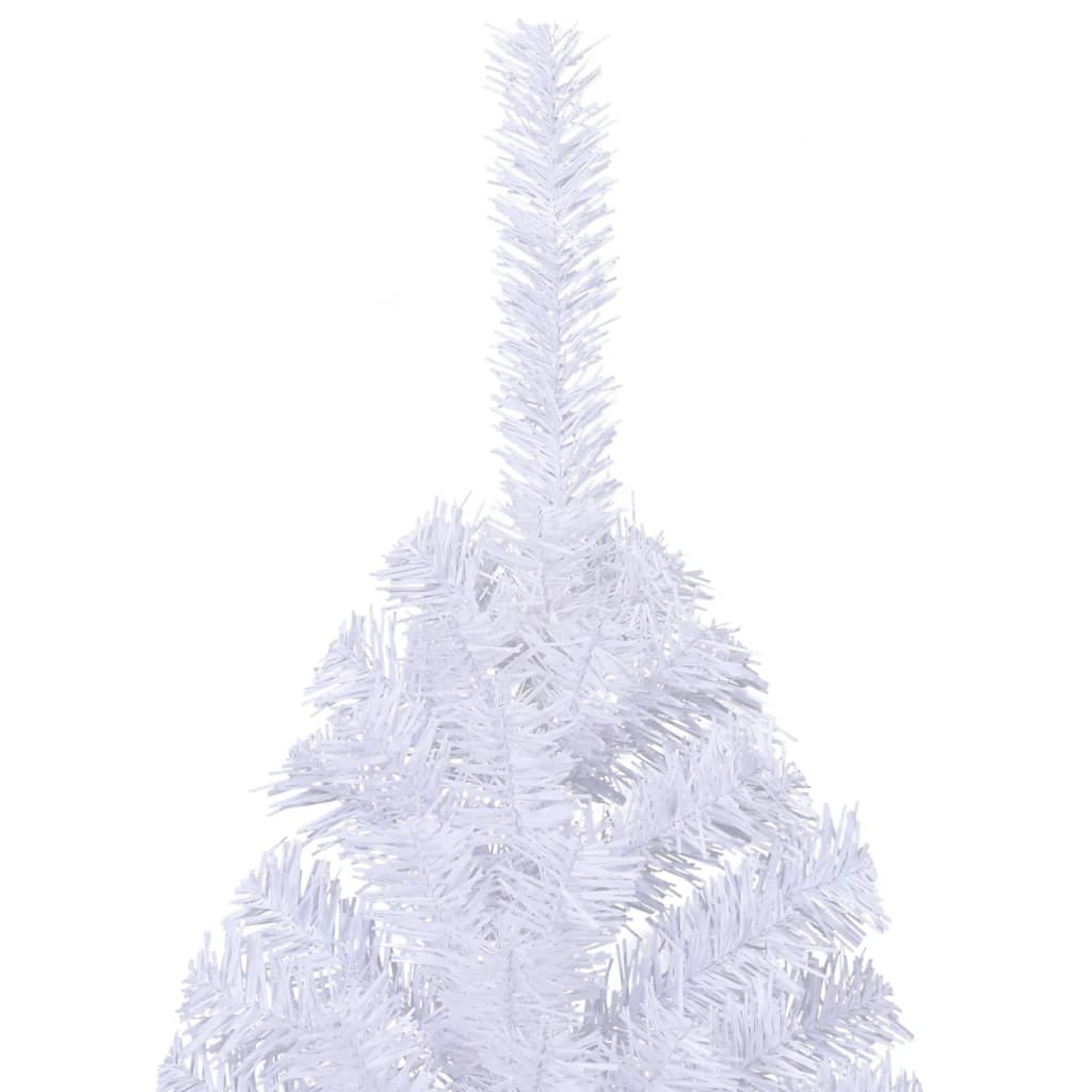 Artificial Half Christmas Tree with Stand White 180 cm PVC