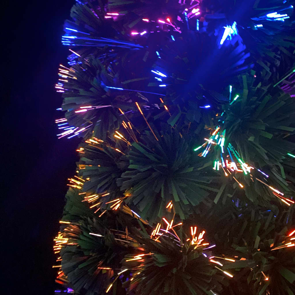Artificial Slim Christmas Tree with Stand 150 cm Fibre Optic