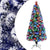 Artificial Pre-lit Christmas Tree White&Blue 150 cm Fibre Optic