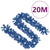 Christmas Garland with LED Lights 20 m Blue